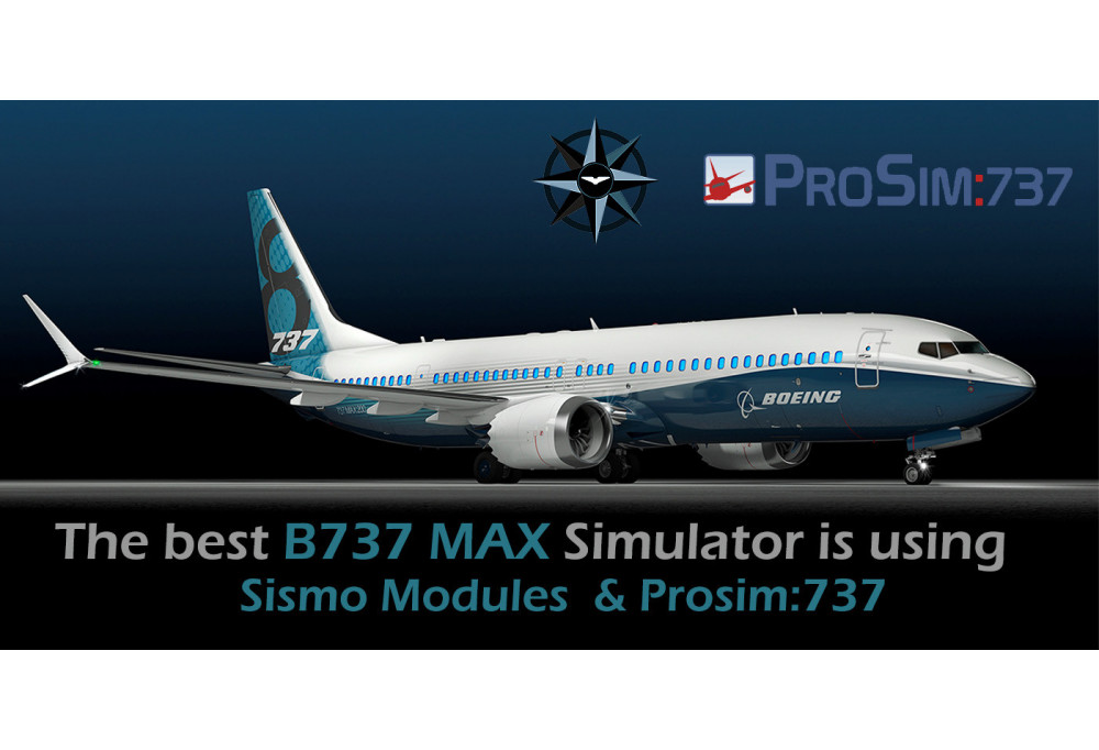 Boeing 737 MAX Simulator with Sismo & Prosim:737