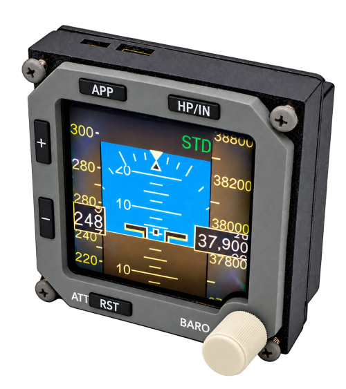 ISFD module with illuminated display and cream BARO knob